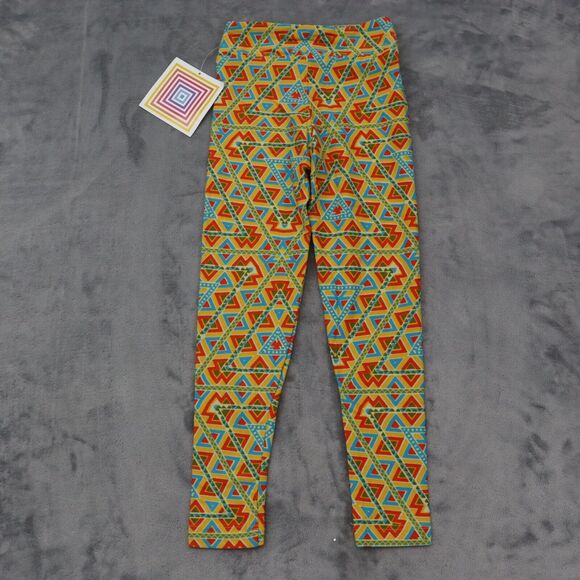 LulaRoe Pants Girls S Multicolor High Waist Pull On Set of 3 Leggings - Picture 13 of 16